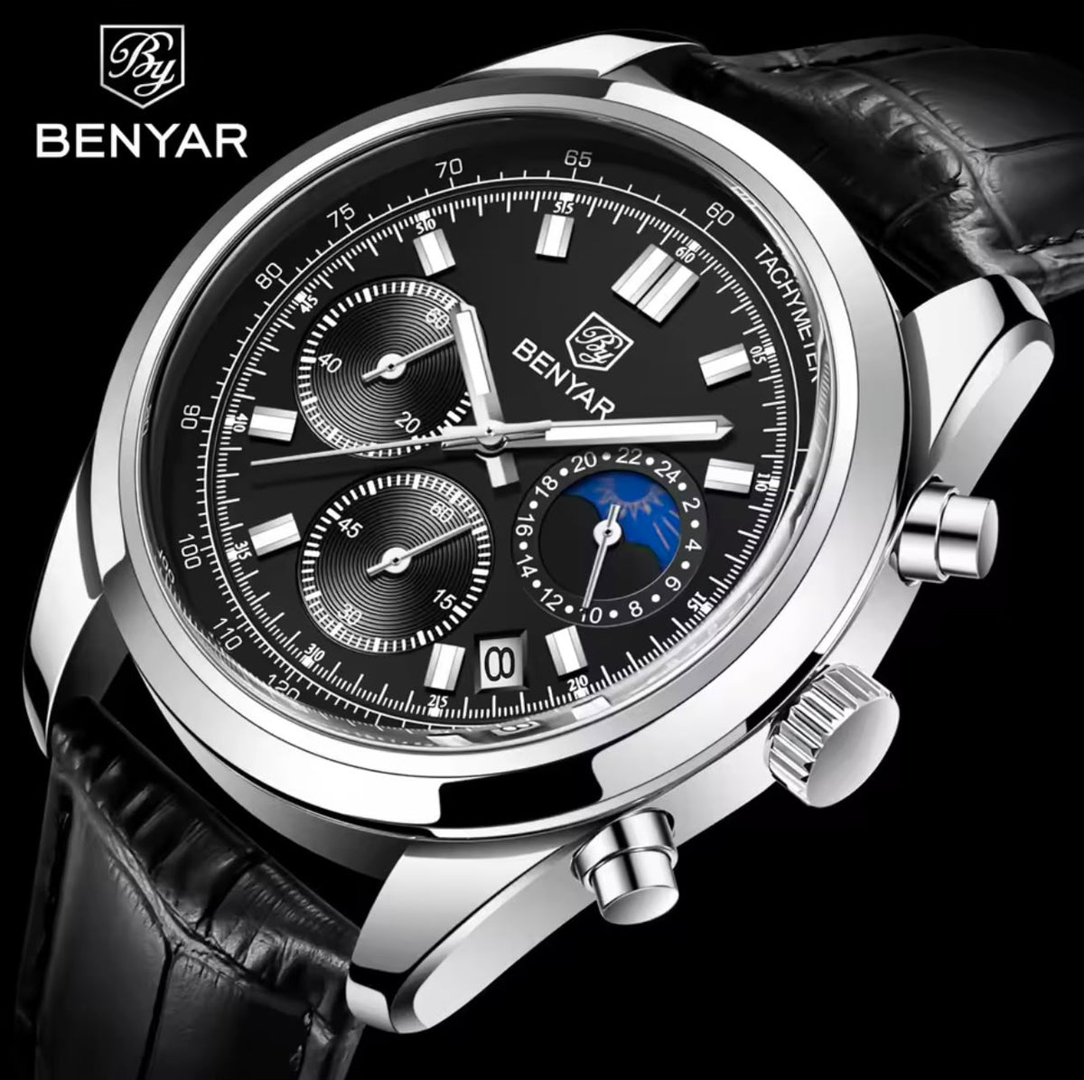 BENYAR ORIGINAL LEATHER STRAP WATCH