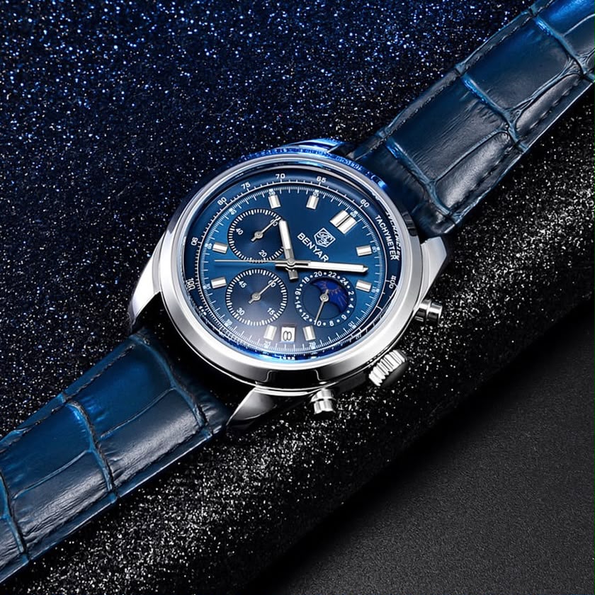 BENYAR ORIGINAL LEATHER STRAP WATCH