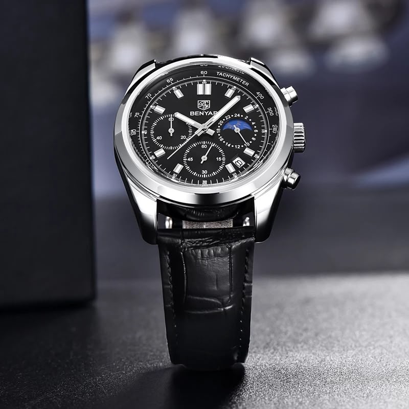 BENYAR ORIGINAL LEATHER STRAP WATCH