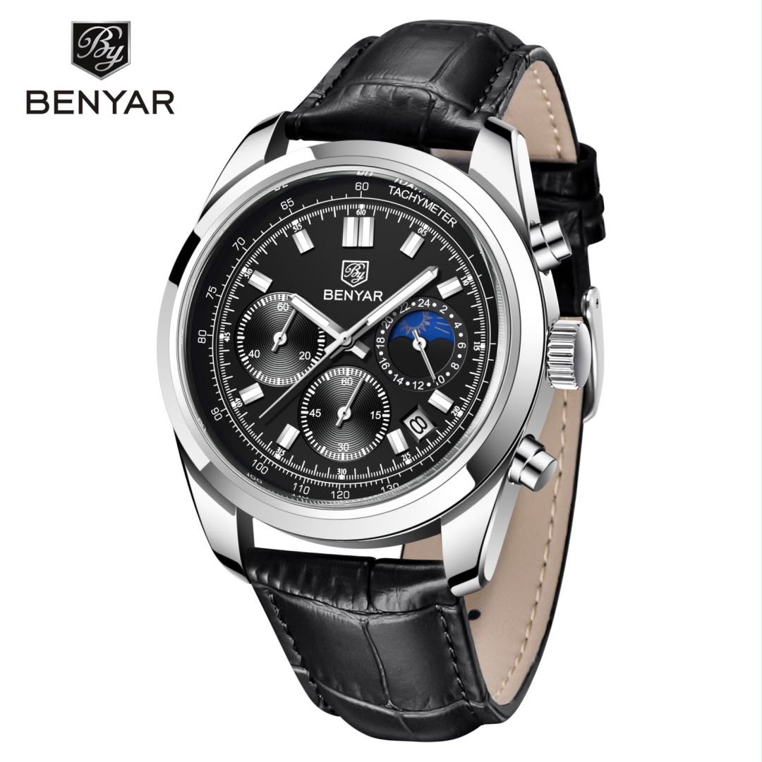 BENYAR ORIGINAL LEATHER STRAP WATCH
