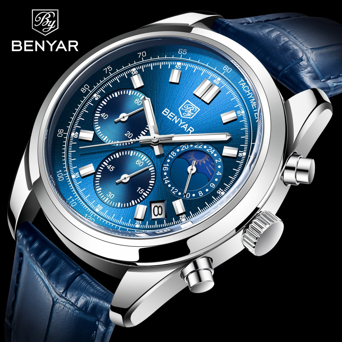 BENYAR ORIGINAL LEATHER STRAP WATCH