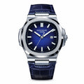 Patek Philippe Leather Strap Watch – Full blue