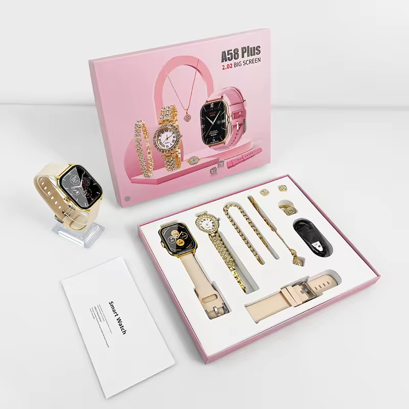 A58 Plus Ladies Smartwatch – Combo Set 8in1