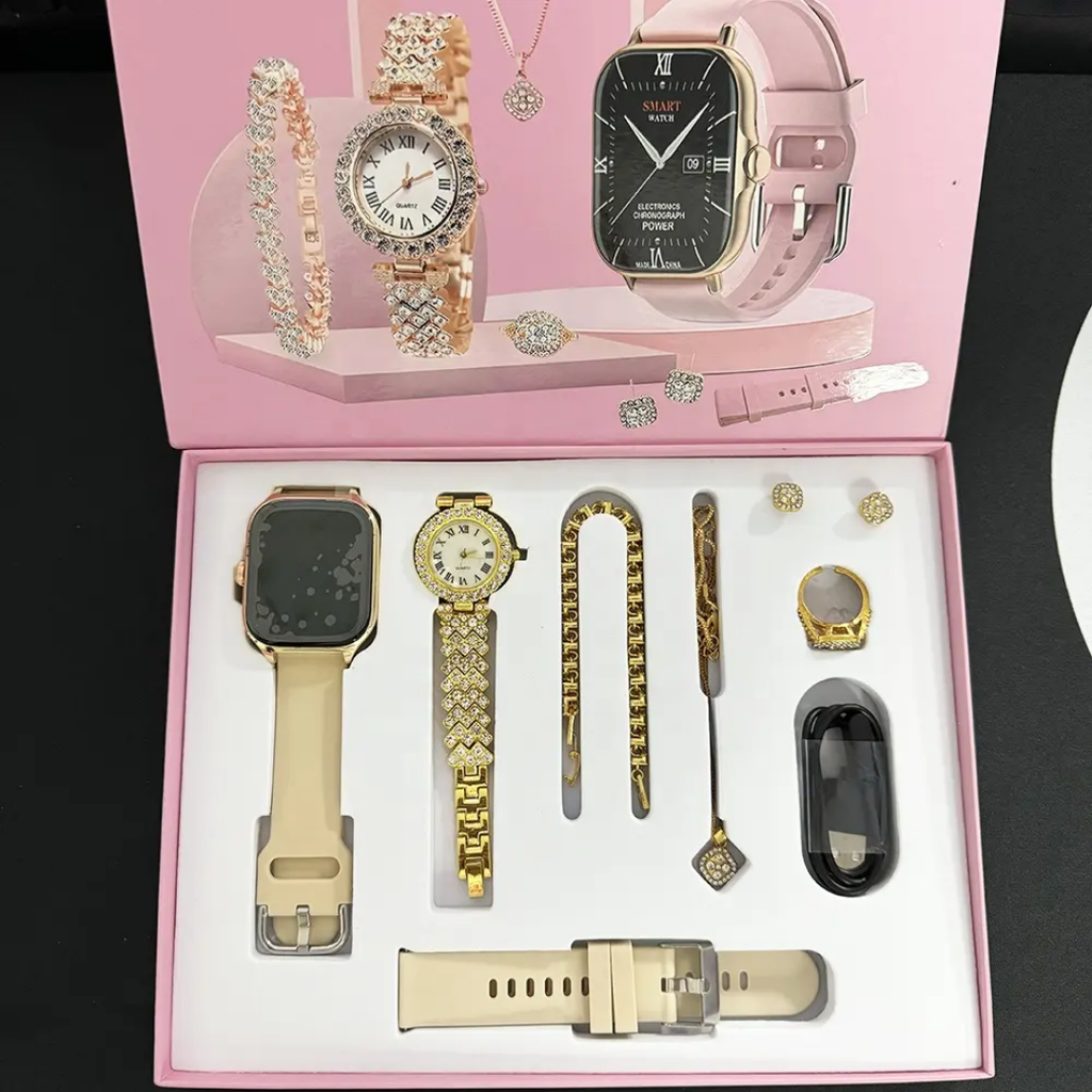 A58 Plus Ladies Smartwatch – Combo Set 8in1