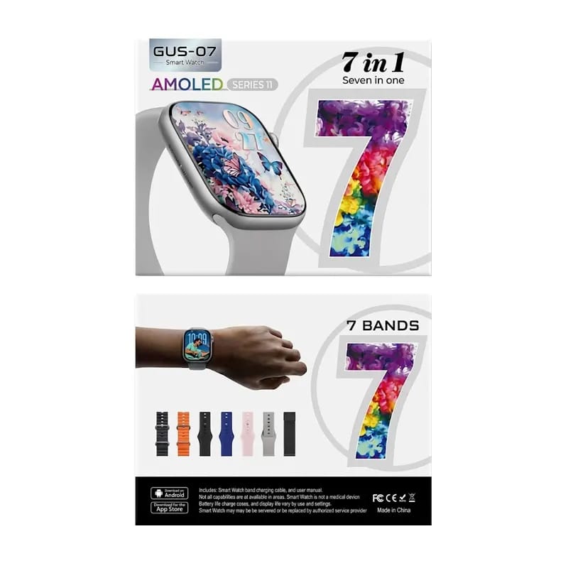 GUS–07 ALMOLED DISPLAY SERIES 11 (7 in 1) SMART WATCH